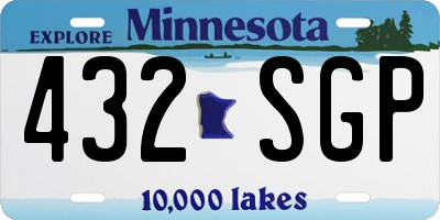 MN license plate 432SGP