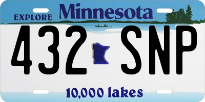 MN license plate 432SNP