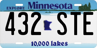 MN license plate 432STE