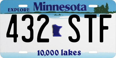 MN license plate 432STF