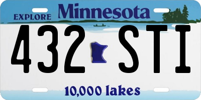 MN license plate 432STI