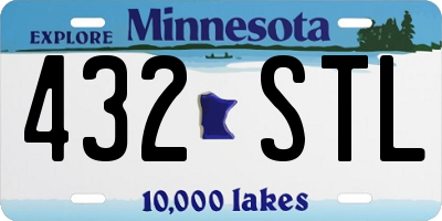 MN license plate 432STL