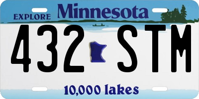 MN license plate 432STM