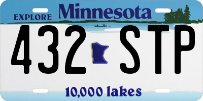 MN license plate 432STP
