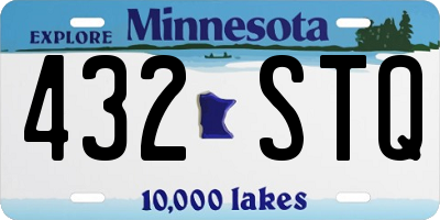 MN license plate 432STQ
