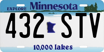 MN license plate 432STV