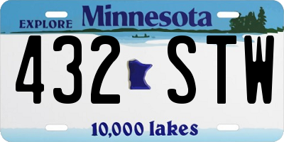 MN license plate 432STW