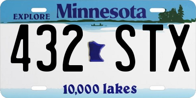 MN license plate 432STX