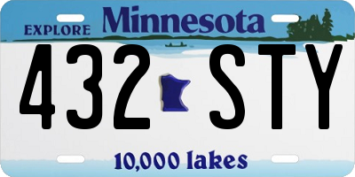 MN license plate 432STY