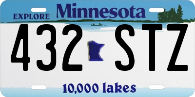 MN license plate 432STZ