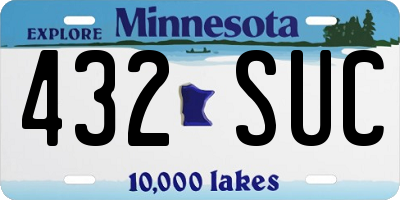 MN license plate 432SUC