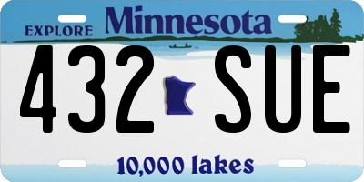 MN license plate 432SUE