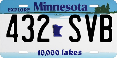 MN license plate 432SVB