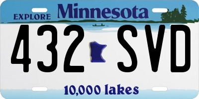 MN license plate 432SVD