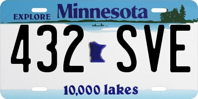 MN license plate 432SVE