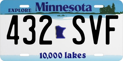 MN license plate 432SVF