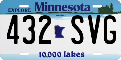 MN license plate 432SVG