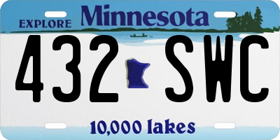 MN license plate 432SWC