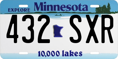 MN license plate 432SXR