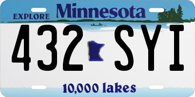 MN license plate 432SYI