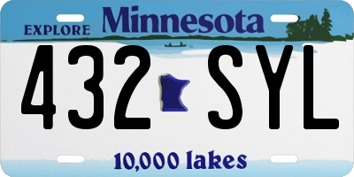 MN license plate 432SYL