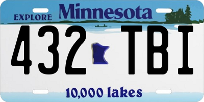 MN license plate 432TBI