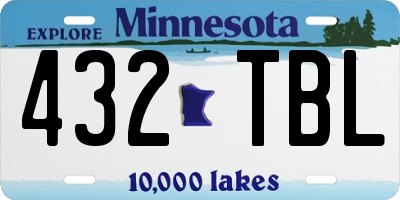 MN license plate 432TBL