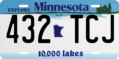 MN license plate 432TCJ