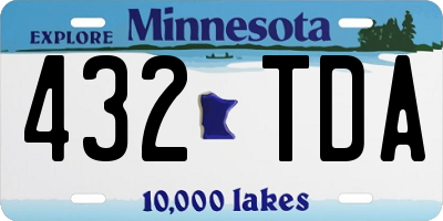 MN license plate 432TDA