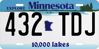 MN license plate 432TDJ