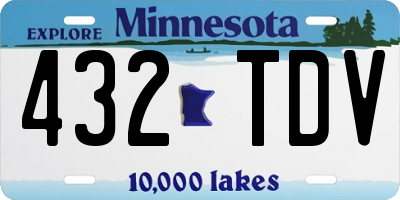 MN license plate 432TDV