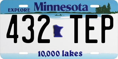 MN license plate 432TEP