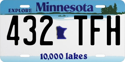 MN license plate 432TFH