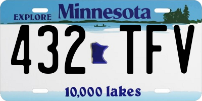 MN license plate 432TFV