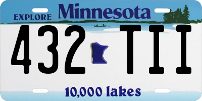 MN license plate 432TII