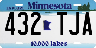 MN license plate 432TJA