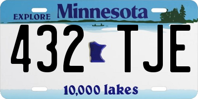MN license plate 432TJE