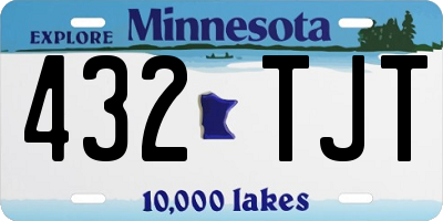 MN license plate 432TJT