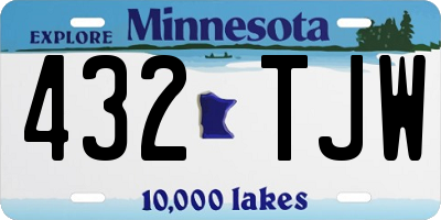 MN license plate 432TJW