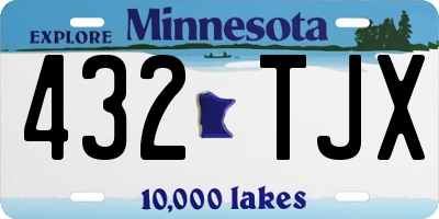 MN license plate 432TJX