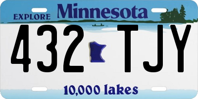 MN license plate 432TJY