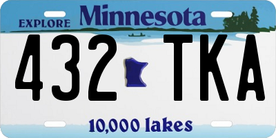 MN license plate 432TKA