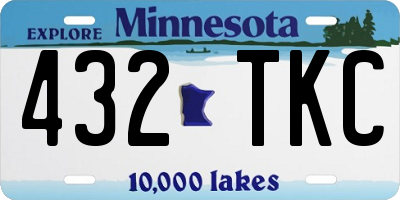 MN license plate 432TKC