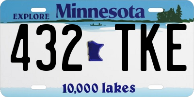 MN license plate 432TKE