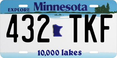 MN license plate 432TKF