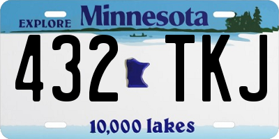 MN license plate 432TKJ