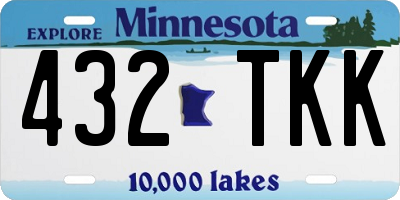 MN license plate 432TKK