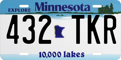 MN license plate 432TKR