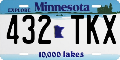MN license plate 432TKX