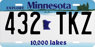 MN license plate 432TKZ